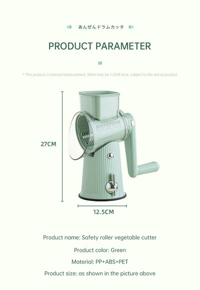 Multifunction Grater Slicer Hand Roller Stormvegetable Cutter