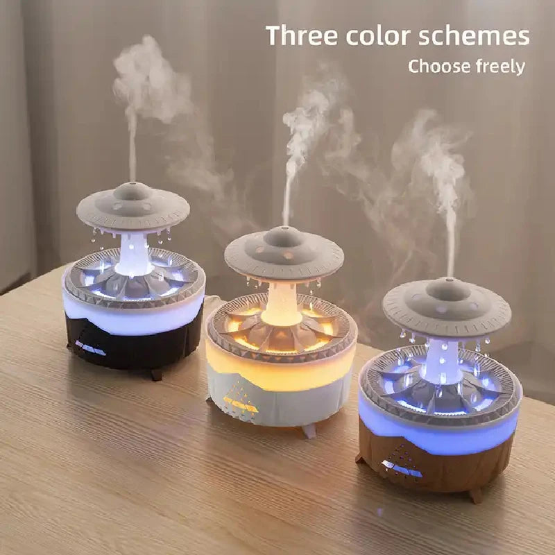 Rain Drop Air Humidifier Essential Oil Diffuser LED Lamp