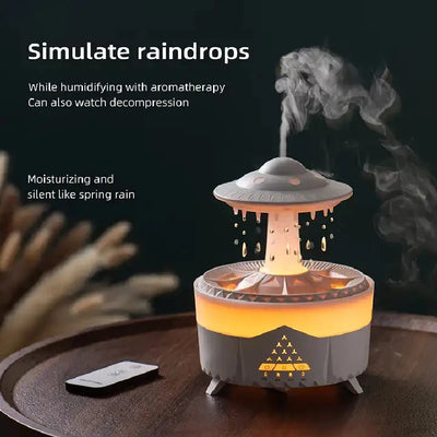 Rain Drop Air Humidifier Essential Oil Diffuser LED Lamp