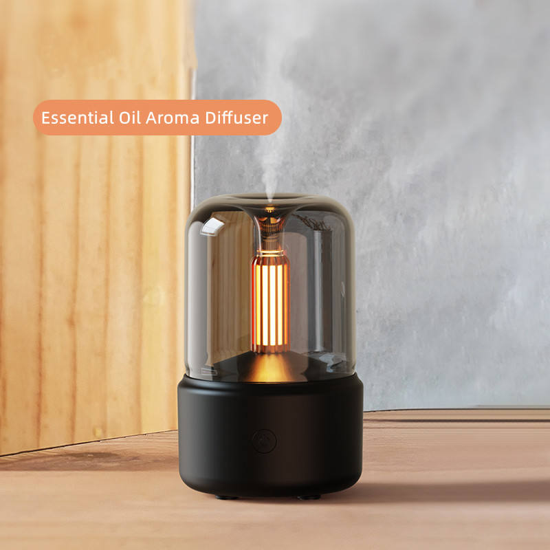 Aromatherapy Machine USB Desktop Candlelight Lamp With Air Humidifier