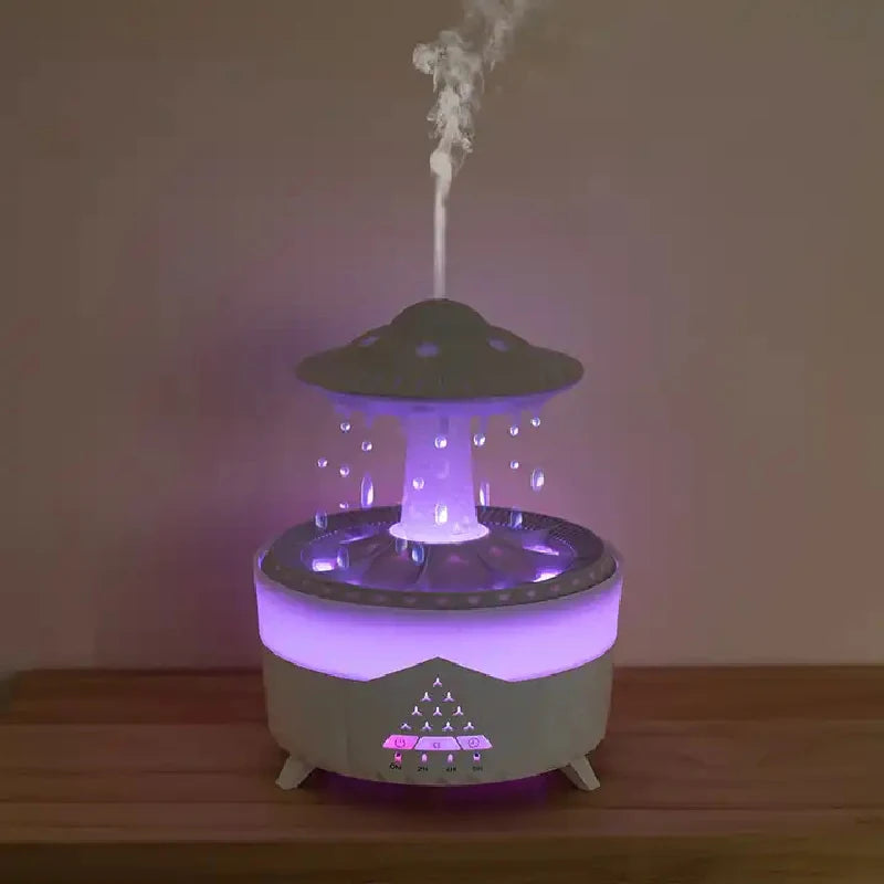 Rain Drop Air Humidifier Essential Oil Diffuser LED Lamp