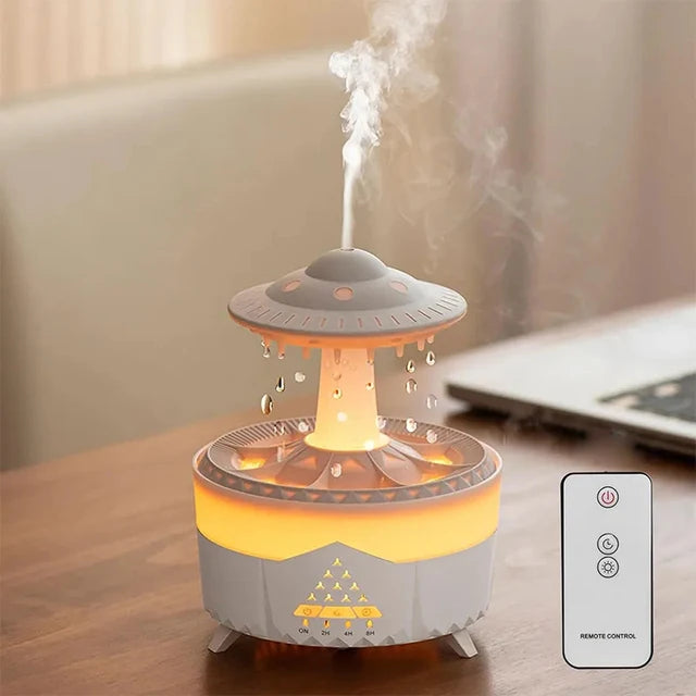 Rain Drop Air Humidifier Essential Oil Diffuser LED Lamp