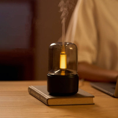 Aromatherapy Machine USB Desktop Candlelight Lamp With Air Humidifier