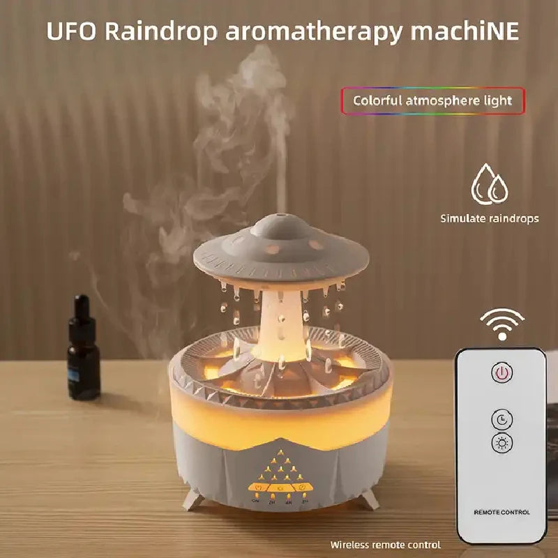 Rain Drop Air Humidifier Essential Oil Diffuser LED Lamp