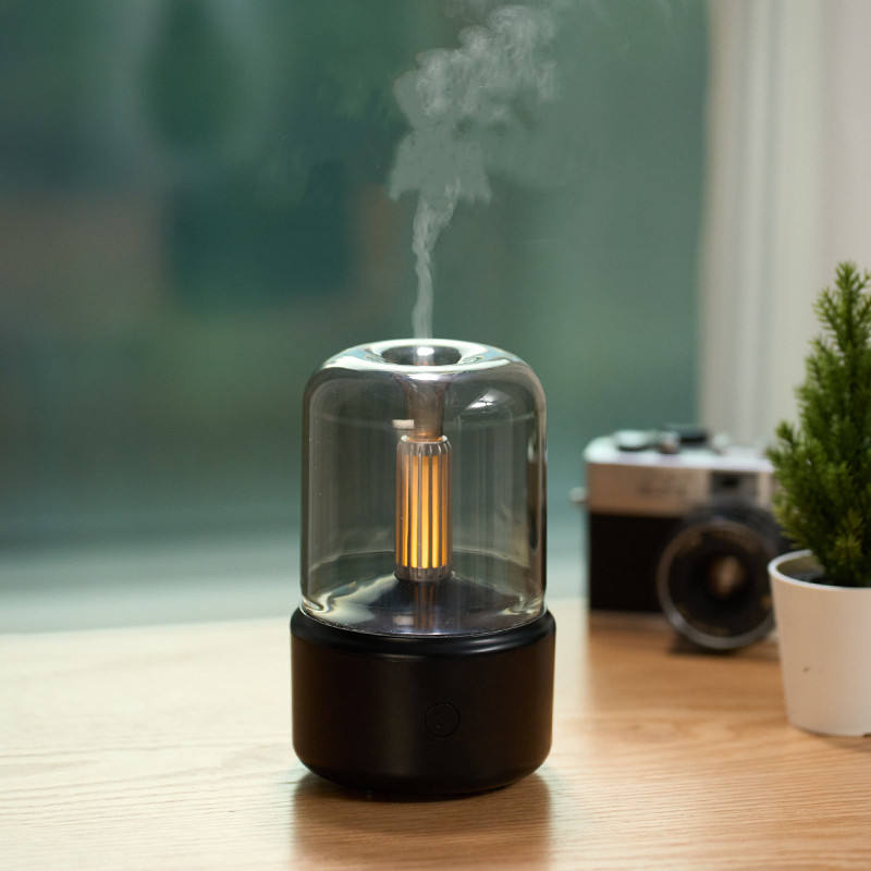 Aromatherapy Machine USB Desktop Candlelight Lamp With Air Humidifier