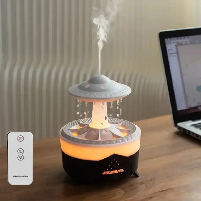 Rain Drop Air Humidifier Essential Oil Diffuser LED Lamp