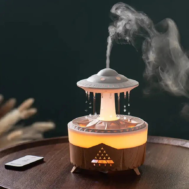 Rain Drop Air Humidifier Essential Oil Diffuser LED Lamp